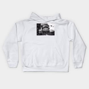 Hotel Meade - Black And White Kids Hoodie